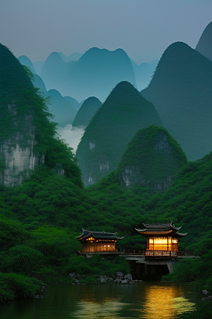 桂林山水甲天下的浪漫之地