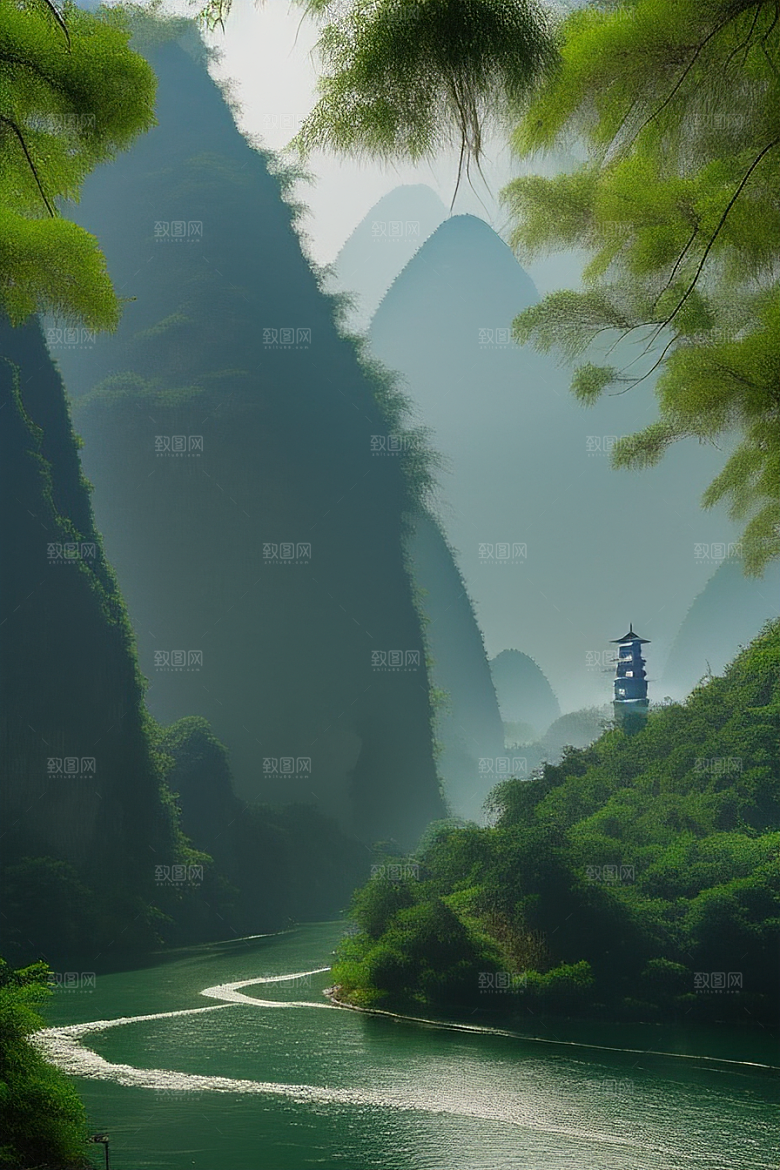 桂林山水甲天下的浪漫之地