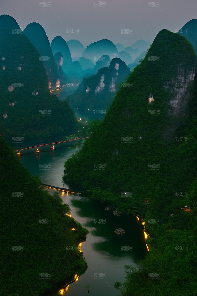 桂林山水甲天下的浪漫之地