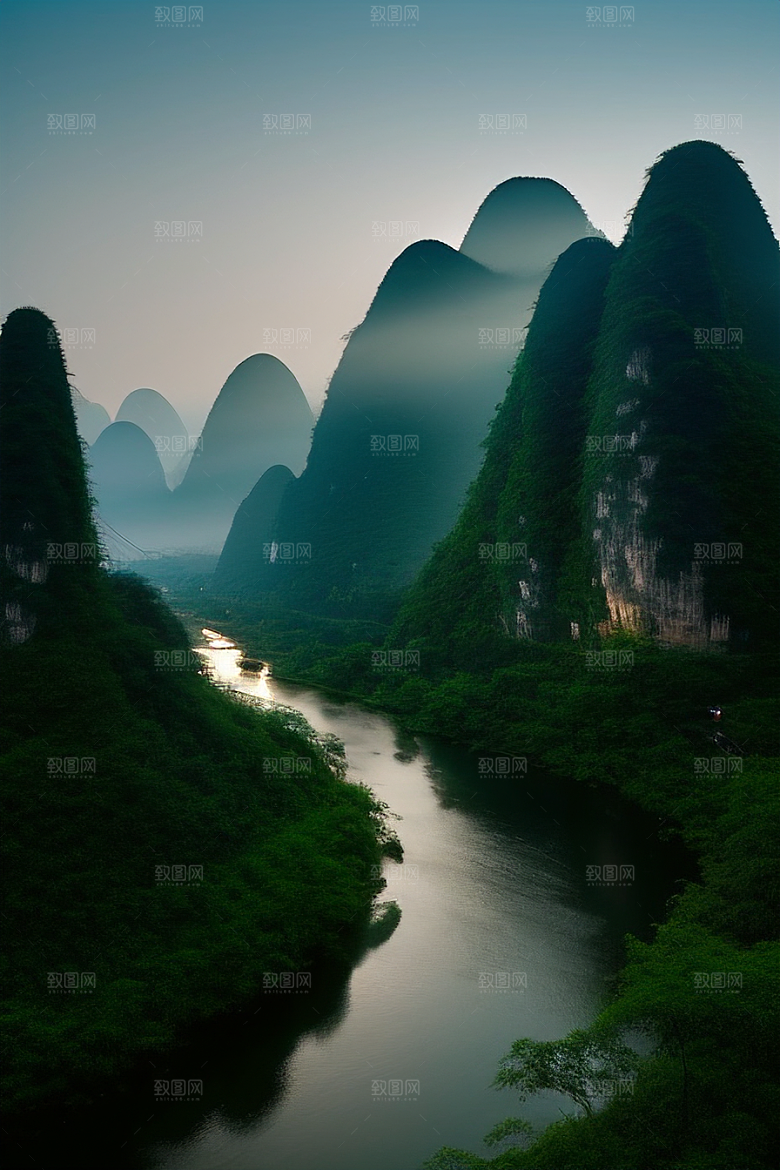 桂林山水甲天下的浪漫之地