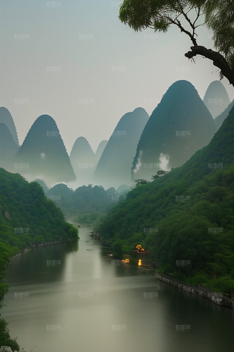 桂林山水甲天下的浪漫之地
