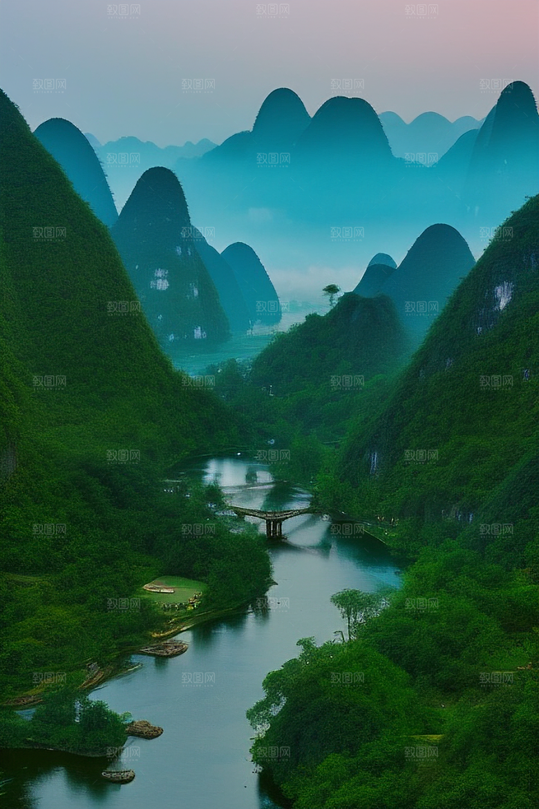 桂林山水甲天下的浪漫之地
