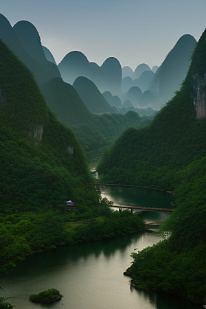 桂林山水甲天下的壮丽山川