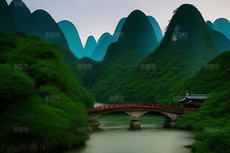 桂林山水甲天下的自然奇观