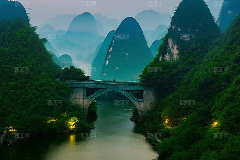 桂林山水甲天下的自然奇观