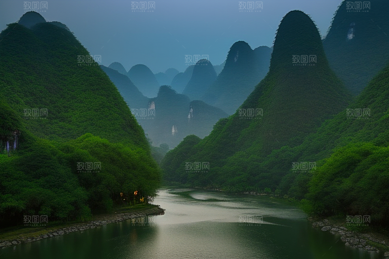 桂林山水甲天下的自然奇观
