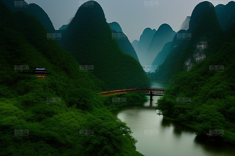 桂林山水甲天下的自然奇观