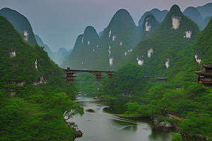 桂林山水甲天下的自然奇观