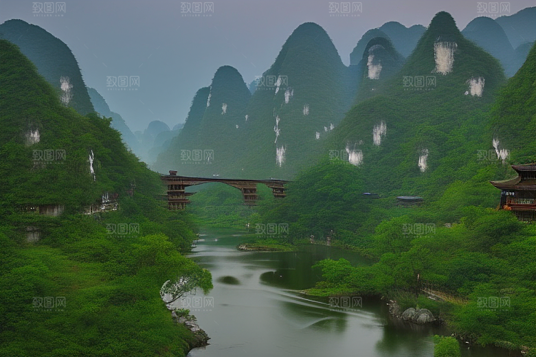 桂林山水甲天下的自然奇观