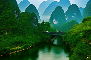 桂林山水甲天下的自然奇观