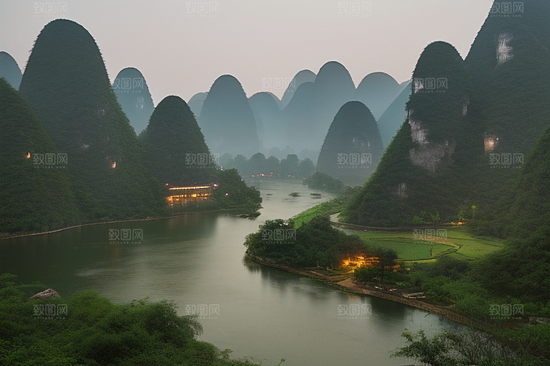 桂林山水甲天下的美丽风景