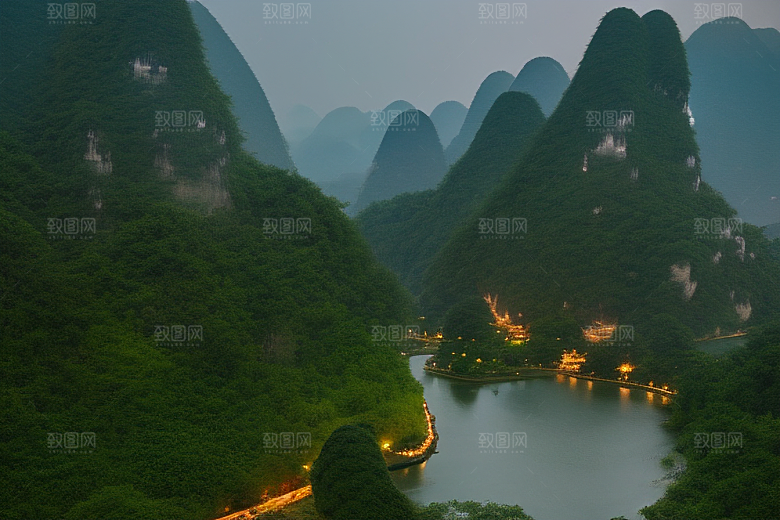 桂林山水甲天下的美丽风景