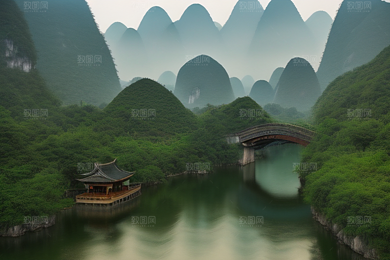 桂林山水甲天下的美丽风景