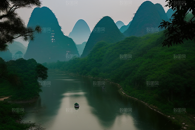 桂林山水甲天下的美丽风景