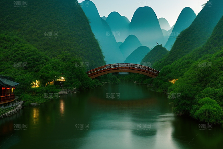 桂林山水甲天下的美丽风景