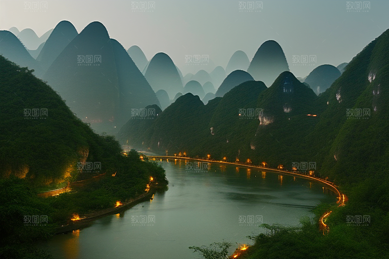 桂林山水甲天下的美丽风景