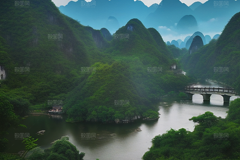桂林山水甲天下的美丽风景