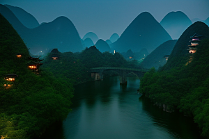 桂林山水甲天下的美丽风景