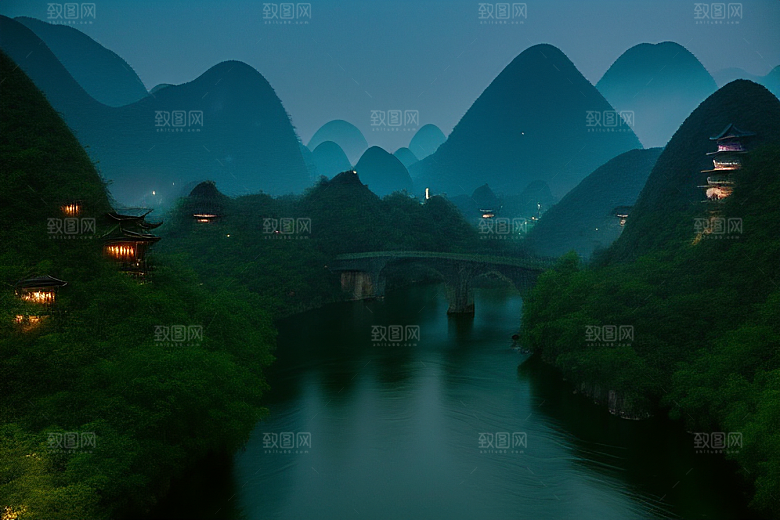 桂林山水甲天下的美丽风景