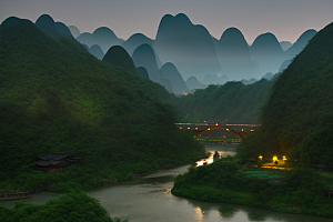 桂林山水甲天下的美丽风景