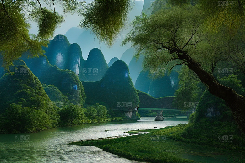 桂林山水甲天下的美丽风景