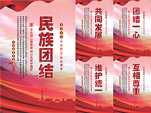 民族团结党建海报
