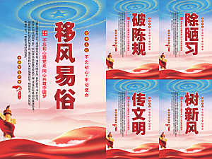 移风易俗党建海报