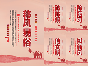 移风易俗党建海报系列