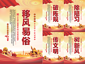 移风易俗党建海报系列