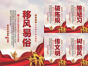 移风易俗党建海报系列
