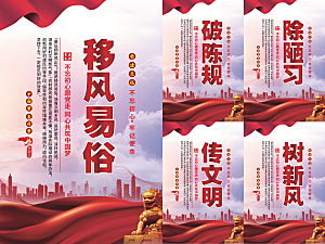 移风易俗党建海报系列