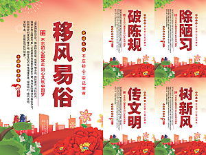 移风易俗党建海报系列