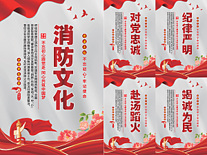 消防文化党建海报