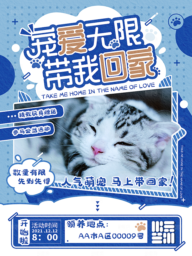 宠物商店海报寄养兽医狗猫粮食柯基