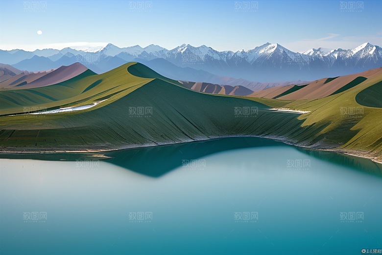 大美青海湖的湖畔风光