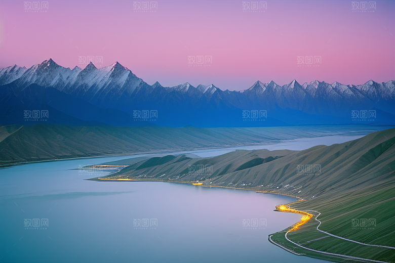大美青海湖的湖畔风光