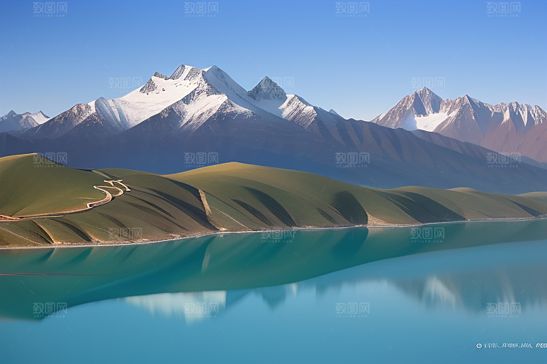 大美青海湖的湖畔风光