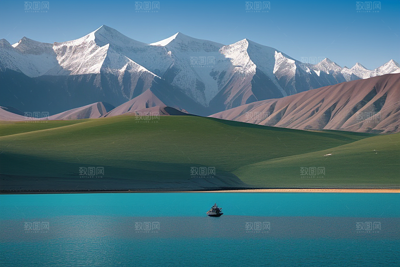 大美青海湖的湖水清澈