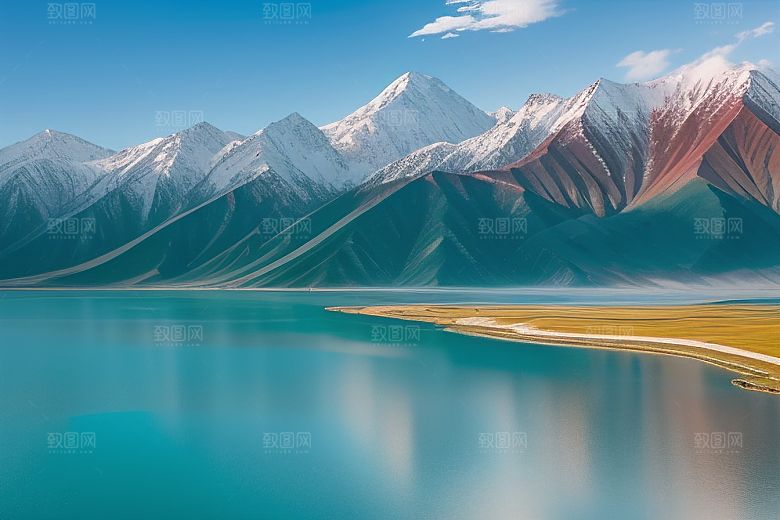 大美青海湖的湖水清澈