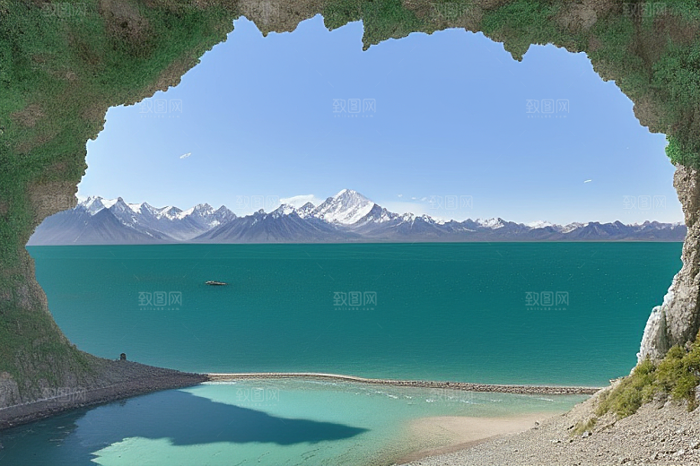 大美青海湖的湖水荡漾