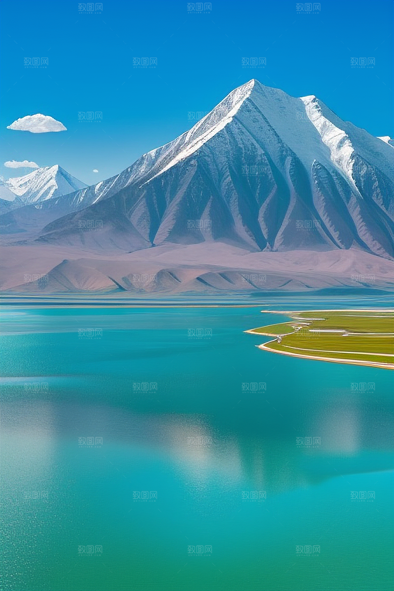 大美青海湖的天空湛蓝