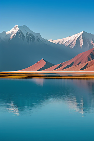 大美青海湖的天空湛蓝