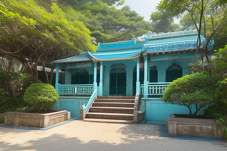鼓浪屿蓝天碧海下的绝美风景