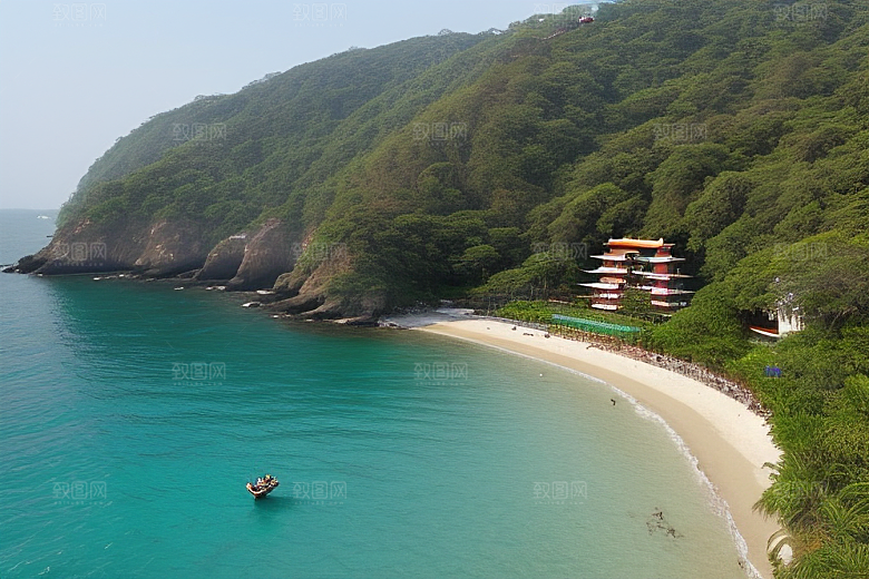 鼓浪屿蓝天碧海下的绝美风景