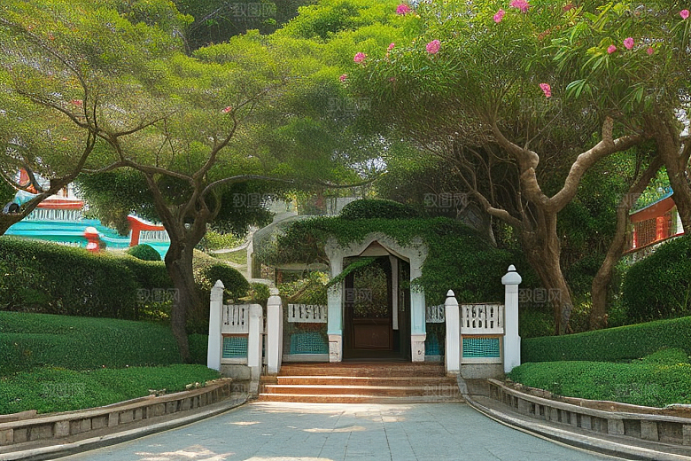 鼓浪屿蓝天碧海下的绝美风景