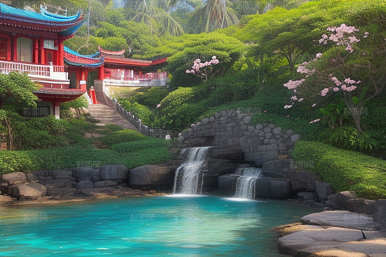 鼓浪屿青石小径间的自然奇观