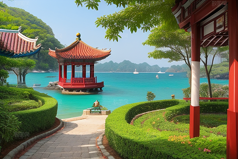 鼓浪屿青石小径间的自然奇观