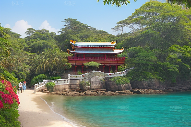 鼓浪屿青石小径间的自然奇观