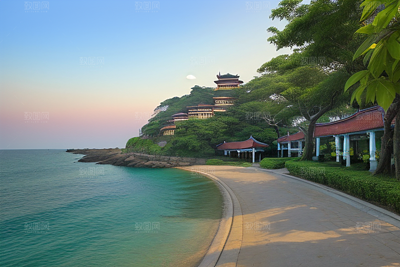 鼓浪屿青石小径间的自然奇观