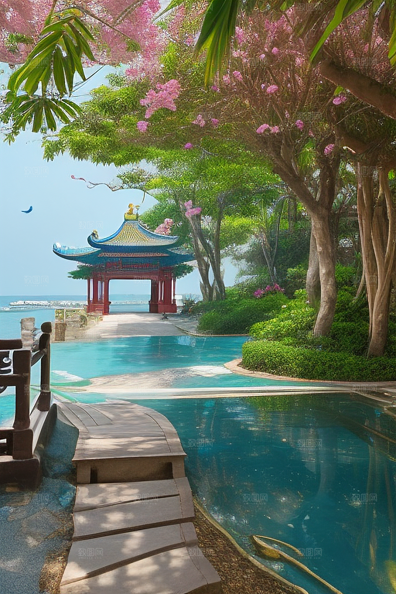 鼓浪屿青石小径间的自然奇观